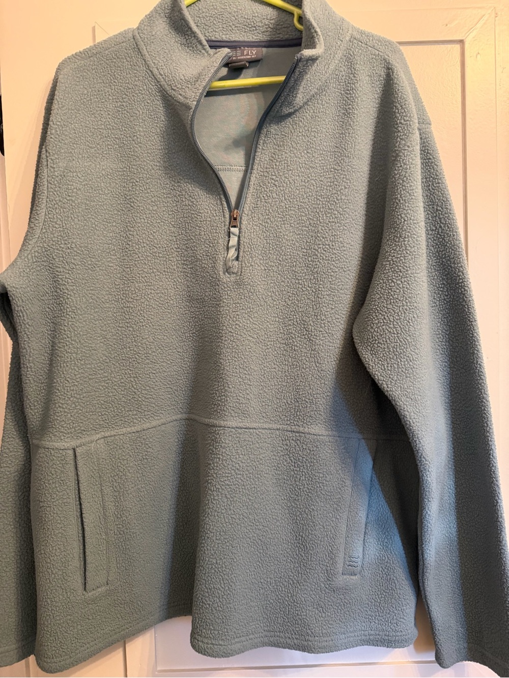 Free Fly Apparel Men's Pale Blue Quarter-Zip Fleece Pullover
